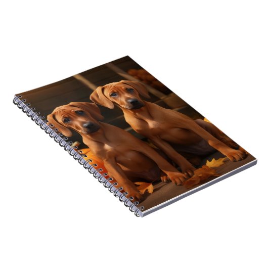 Rhodesian Ridgeback Puppy Herfst Delight Pompoen Notitieboek (Rechterzijde)