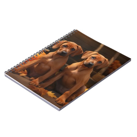 Rhodesian Ridgeback Puppy Herfst Delight Pompoen Notitieboek (Linkerzijde)