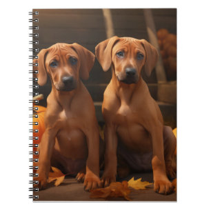Rhodesian Ridgeback Puppy Herfstpracht Pompoen Notitieboek