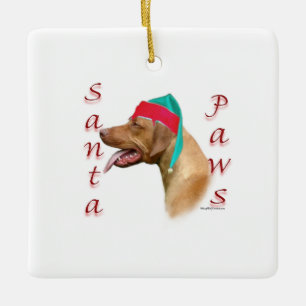 Rhodesian Ridgeback Santa Paws Keramisch Ornament