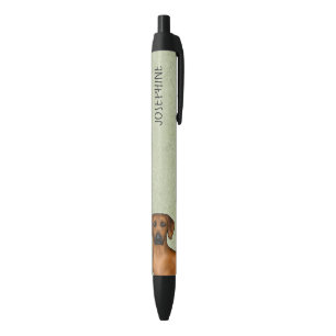 Rhodesian Ridgeback Schattige Bruine Hond Met Naam Zwarte Inkt Pen