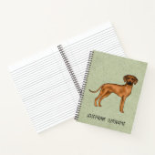 Rhodesian Ridgeback Schattige bruine hond met teks Notitieboek (Binnen)