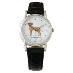 Rhodesian Ridgeback Schattige Bruine Leeuw Hond Me Horloge