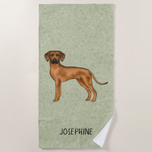 Rhodesian Ridgeback Schattige Bruine Leeuw Hond Me Strandlaken