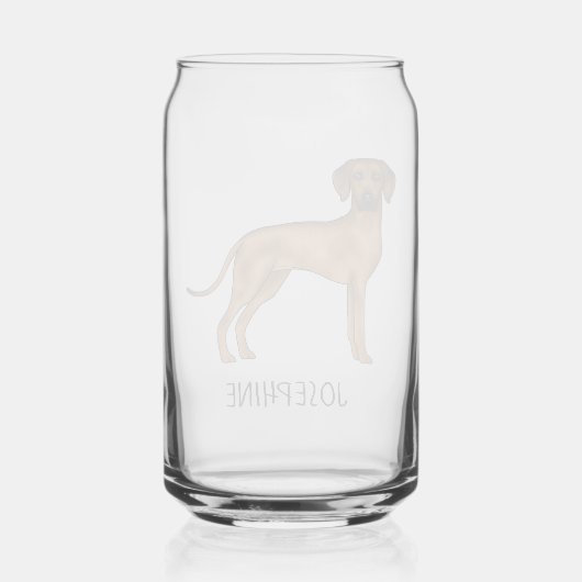 Rhodesian Ridgeback Schattigee Bruine Leeuwenhond Blikvorm Glas (Achterkant)