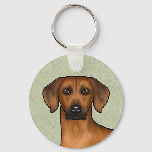 Rhodesian Ridgeback Schattigee Bruine Leeuwenhond Sleutelhanger (Voorkant)