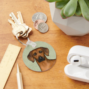 Rhodesian Ridgeback Schattigee Bruine Leeuwenhond Sleutelhanger