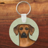 Rhodesian Ridgeback Schattigee Bruine Leeuwenhond Sleutelhanger (Voorkant)