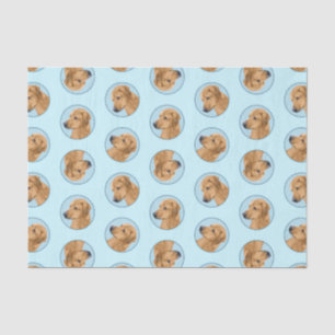 Rhodesian Ridgeback Schilderij Red Wheaten Dog Art Tissuepapier
