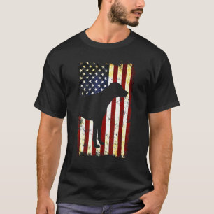 Rhodesian Ridgeback Silhouet Amerikaanse Vlag 4th  T-shirt