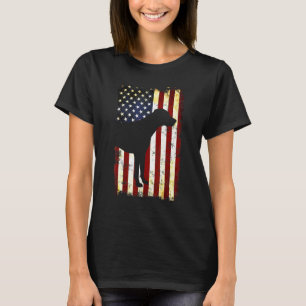 Rhodesian Ridgeback Silhouet Amerikaanse Vlag 4th  T-shirt