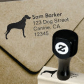 Rhodesian Ridgeback Silhouette retouradres Rubberstempel