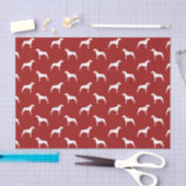 Rhodesian Ridgeback Silhouettes Pattern Red Tissuepapier (Craft)