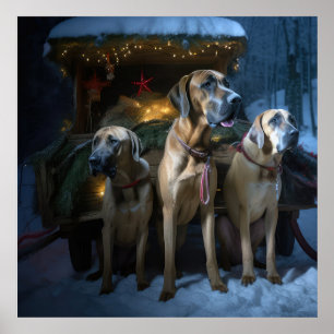 Rhodesian Ridgeback Sneeuw Slede Kerst Decoratie