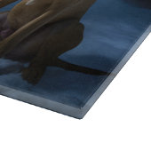 Rhodesian Ridgeback Sneeuw slee Kerst decor Snijplank (Hoek)