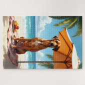 Rhodesian Ridgeback-strandtafereel Legpuzzel (Horizontaal)