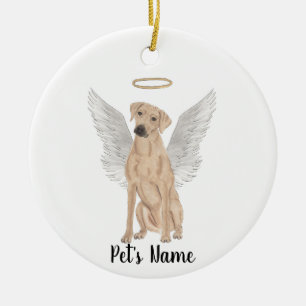 Rhodesian Ridgeback Sympathie Herdenking Keramisch Ornament