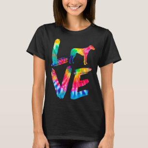 Rhodesian Ridgeback Tie Dye Love Dog mam T-shirt
