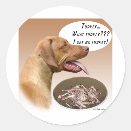 Rhodesian Ridgeback Turkije Ronde Sticker (Voorkant)