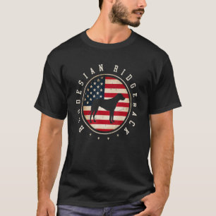 Rhodesian Ridgeback Usa Vlag 4 juli Dog mam T-shirt