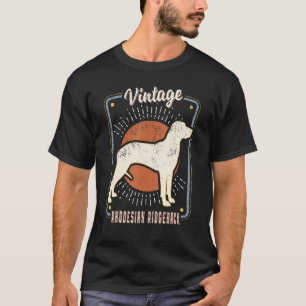 Rhodesian Ridgeback Vintage Retro Klassieke Hond L T-shirt
