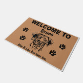 Rhodesian Ridgeback Welcome Personalized Custom  Deurmat (Schuin)