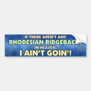 Rhodesian Ridgebacks in de hemel bumpersticker