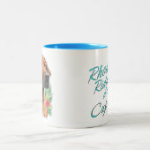 Rhodesian Ridgebacks zijn mijn kopje thee koffie M Tweekleurige Koffiemok (Center)