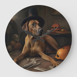Rhodesische Ridgeback Pompoenen Halloween Griezele Grote Klok
