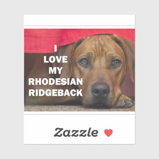 rhodezisch-ridgeback liefde met pic sticker (Vel)