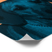 Rhodezisch Ridgeback Pop-Art Poster (Hoek)