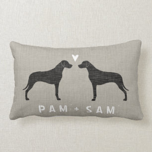 Rhodezische ingeback Silhouettes Love - Personalis Kussen