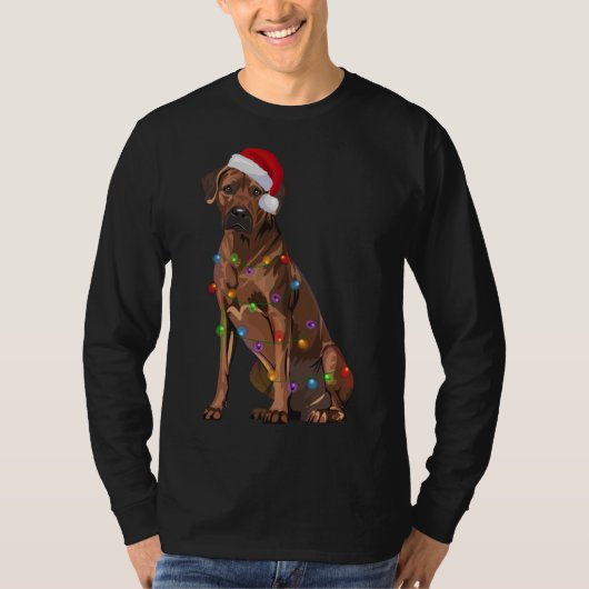 Rhodezische kerstverlichting met racistische racis t-shirt (Voorkant)