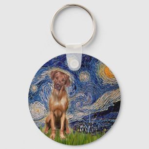 Rhodezische Ridgeback 1 - Sterrennacht Sleutelhanger