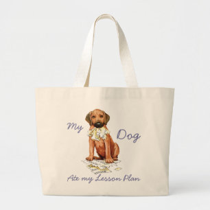 Rhodezische Ridgeback Ate Lesson Plan Grote Canvas Tote Bag
