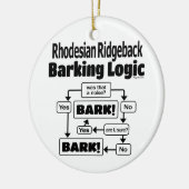 Rhodezische Ridgeback Barack Logic Keramisch Ornament (Links)