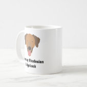 Rhodezische Ridgeback Dog Coffee Mok - Dog Mok (Voorkant links)