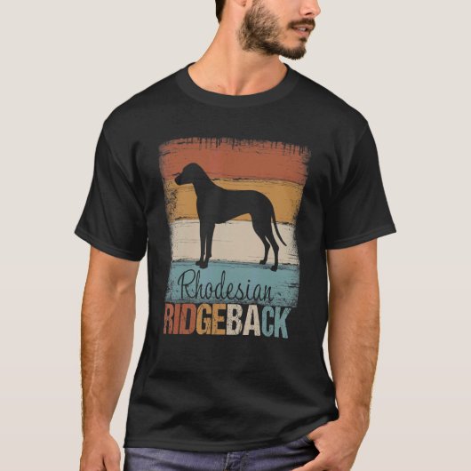 Rhodezische Ridgeback Dog-eigenaars Retro  Ridge T-shirt (Voorkant)