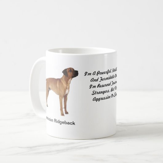 Rhodezische Ridgeback-Mok - met afbeeldingen en ee Koffiemok (Voorkant links)