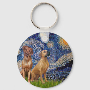 Rhodezische Ridgeback Pair - Sterrennacht Sleutelhanger