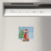 Rhodezische rugzak met sneeuwkerstcadeau magneet (Insitu (Vaatwasser))