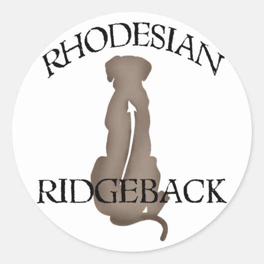 Rhodezische rugzak met tekst ronde sticker (Voorkant)