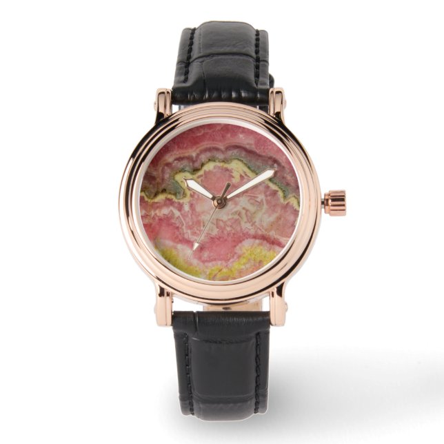 Rhodochrosite Horloge (Voorkant)