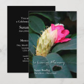 Rhododendron 2 Célébration de la vie Invitation (Devant / Derrière)