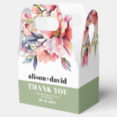 Rhododendron branch flowers typography wedding bedankdoosjes (Geopend)