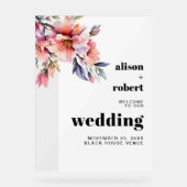 Rhododendron branch with flowers wedding WELCOME (Recto)