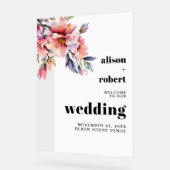 Rhododendron branch with flowers wedding WELCOME (Angle)