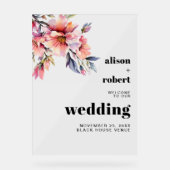 Rhododendron branch with flowers wedding WELCOME A (Recto)