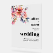 Rhododendron branch with flowers wedding WELCOME A (Angle)