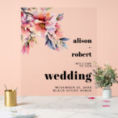 Rhododendron branch with flowers wedding WELCOME A (Mariage)